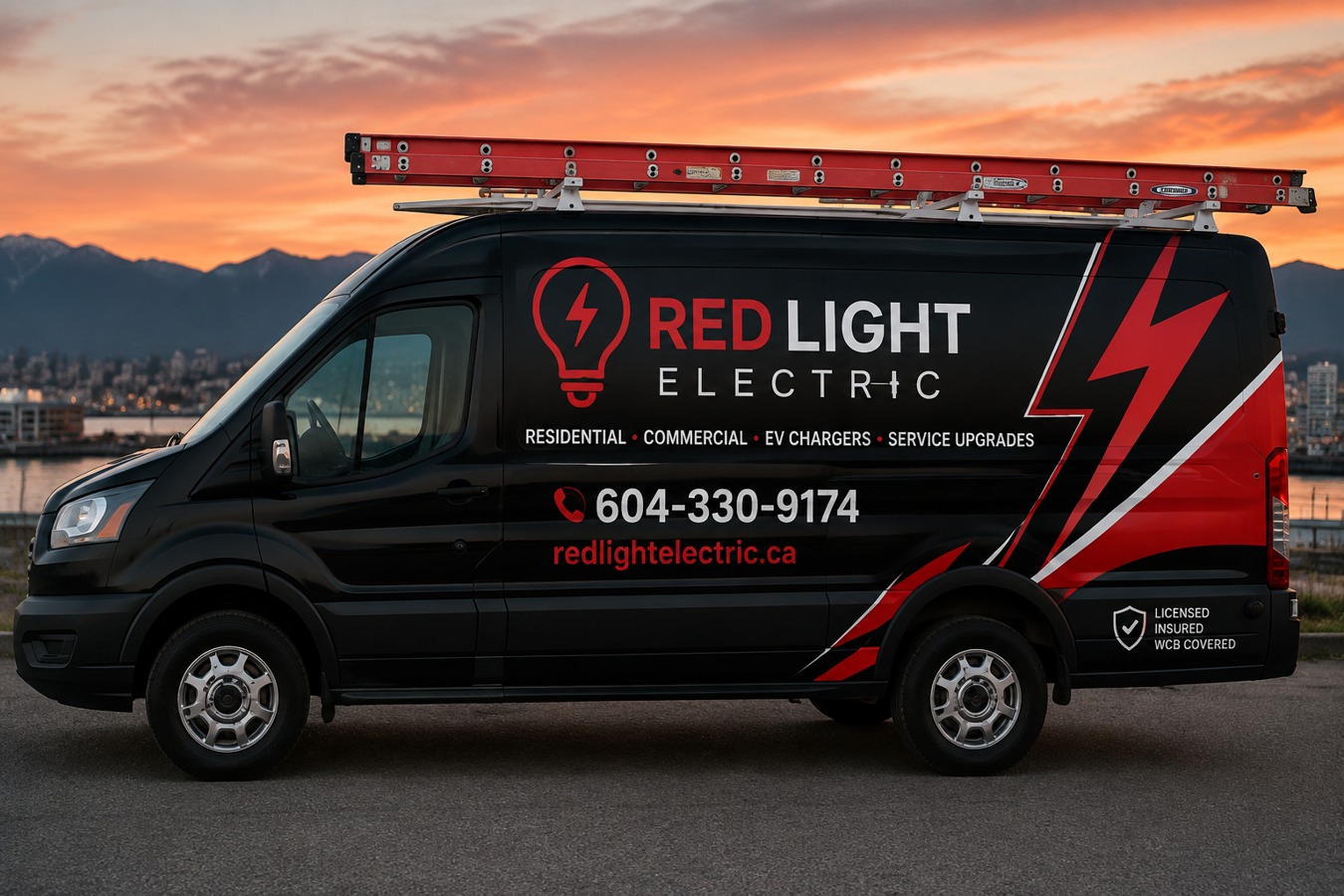 Red Light Electric van